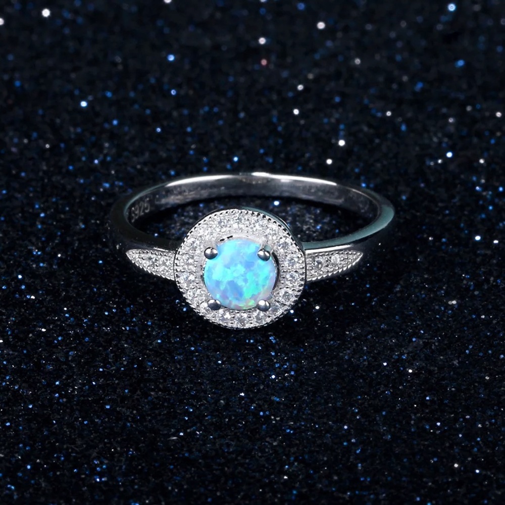 ✨Stunning Blue Opal Ring✨ - Picture 2 of 5
